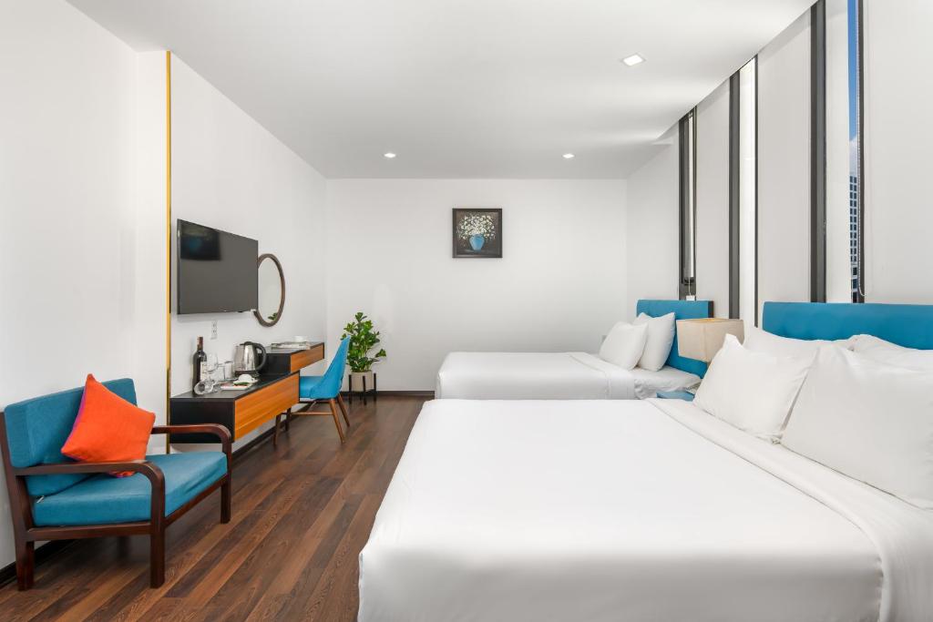 Двухместный (Двухместный номер Делюкс с 2 отдельными кроватями), Platinum Danang Hotel