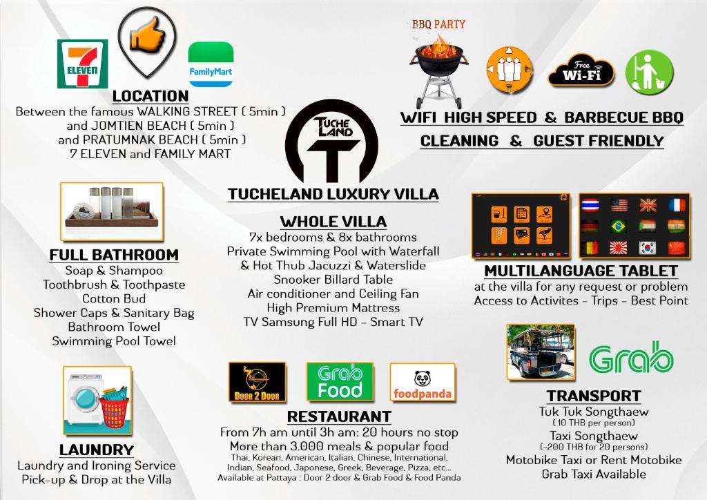 Вилла (Вилла с собственным бассейном), TUCHE LAND Luxury Tropical Villa Pattaya Walking Street 7 Bedrooms