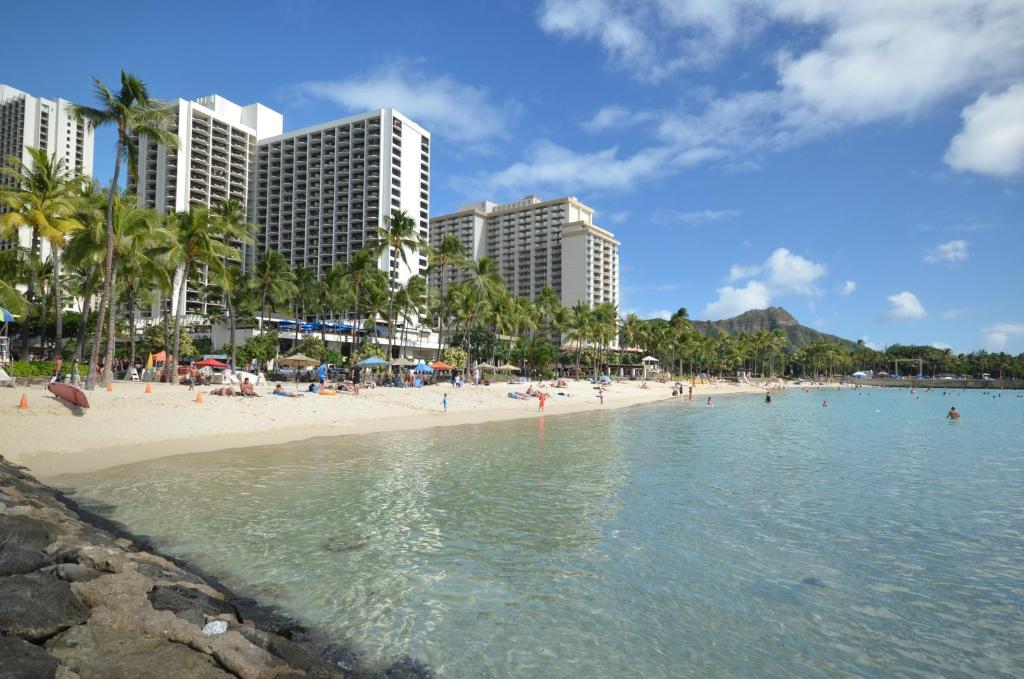 Апартаменты (Апартаменты), Kuhio Village 1208A Studio BIG Lanai & Waikiki Ocean View
