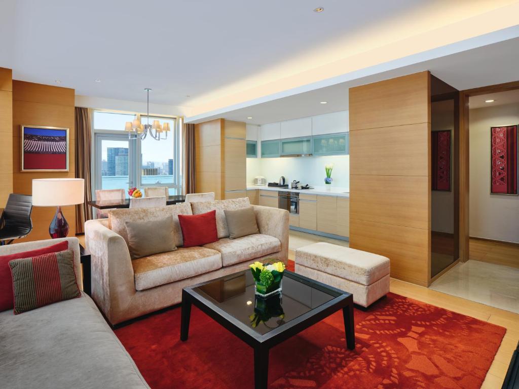 Сьюит (1 King And 2 Single 2 Bedroom Suite Balcony), Fraser Suites Chengdu