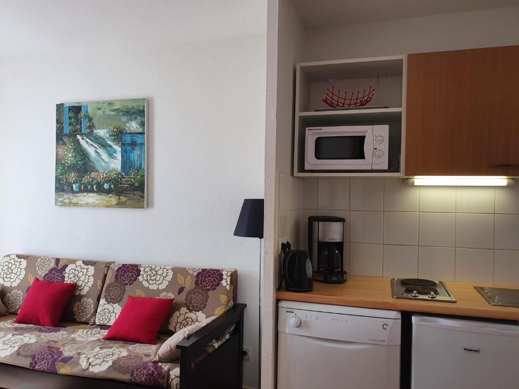 Joli appartement T2 dans résidence avec piscine, hammam et parking gratuits (Joli appartement T2 dans residence avec piscine, hammam et parking gratuits) - 주방