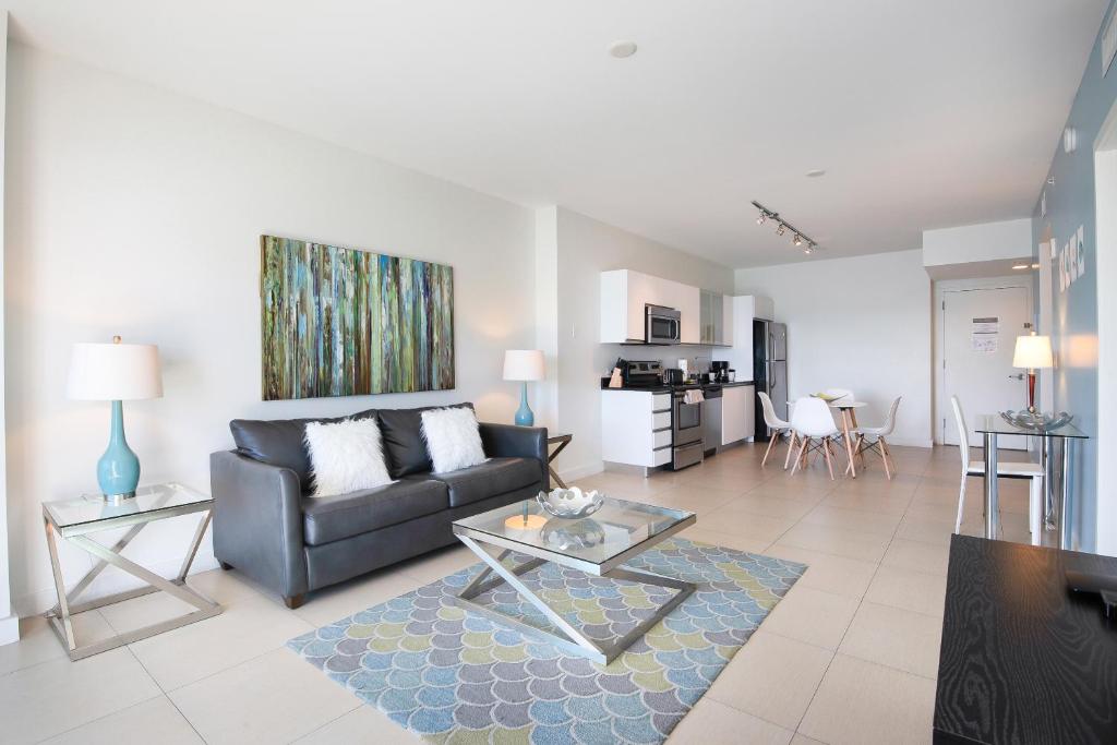 Апартаменты (Апартаменты с 1 спальней — Вид на океан), Bluebird Suites Monte Carlo Miami Beach