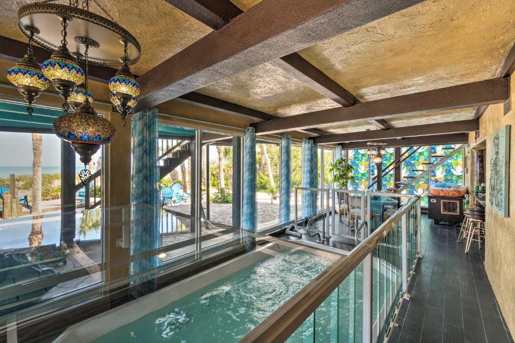 Luxe Beachfront Villa with Indoor Pool and Gulf View photo 1