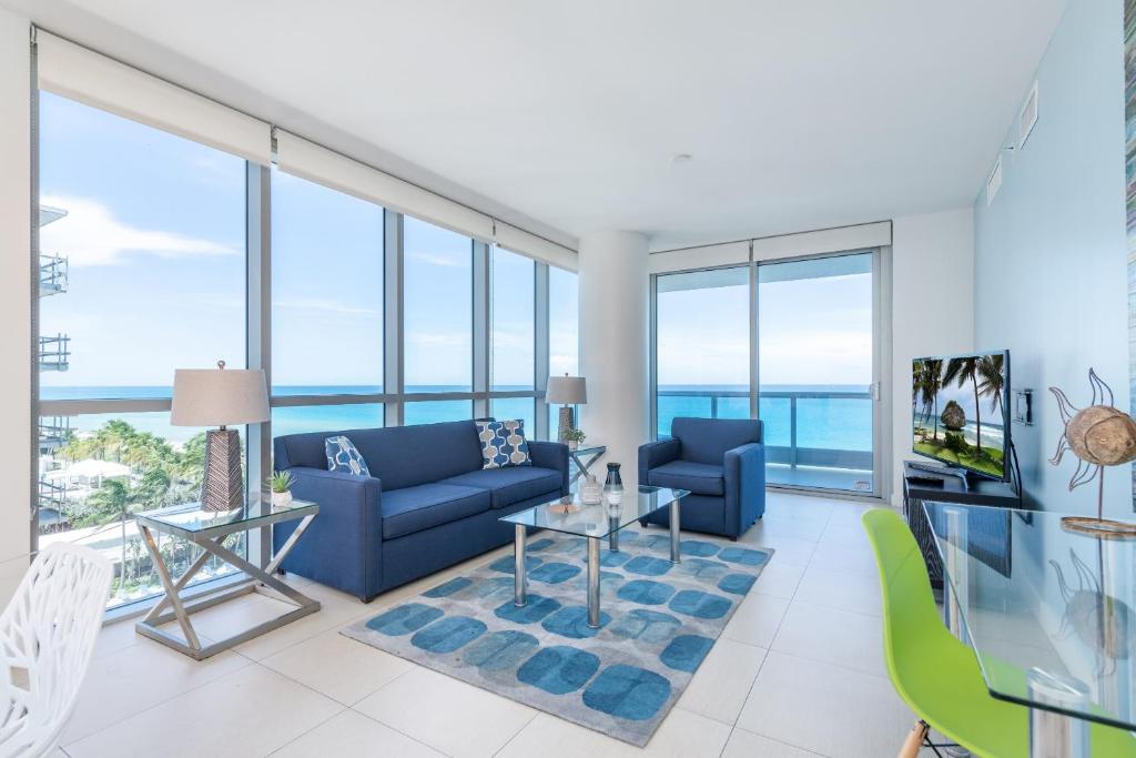 Апартаменты (Угловые апартаменты с 1 спальней — Рядом с океаном), Global Luxury Suites at Monte Carlo