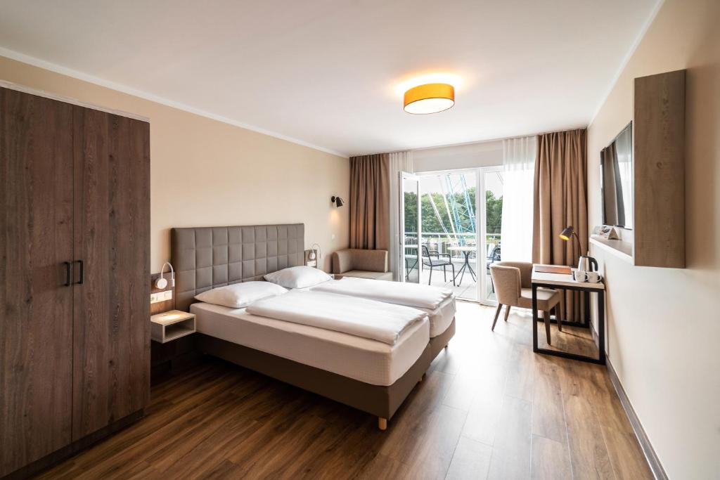 Двухместный (Двухместный номер Делюкс с 1 кроватью и балконом), Hotel Spree Idyll