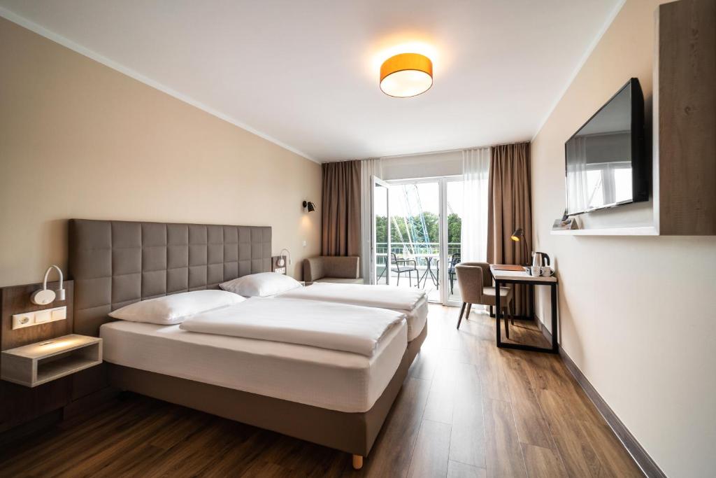 Двухместный (Двухместный номер Делюкс с 1 кроватью и балконом), Hotel Spree Idyll