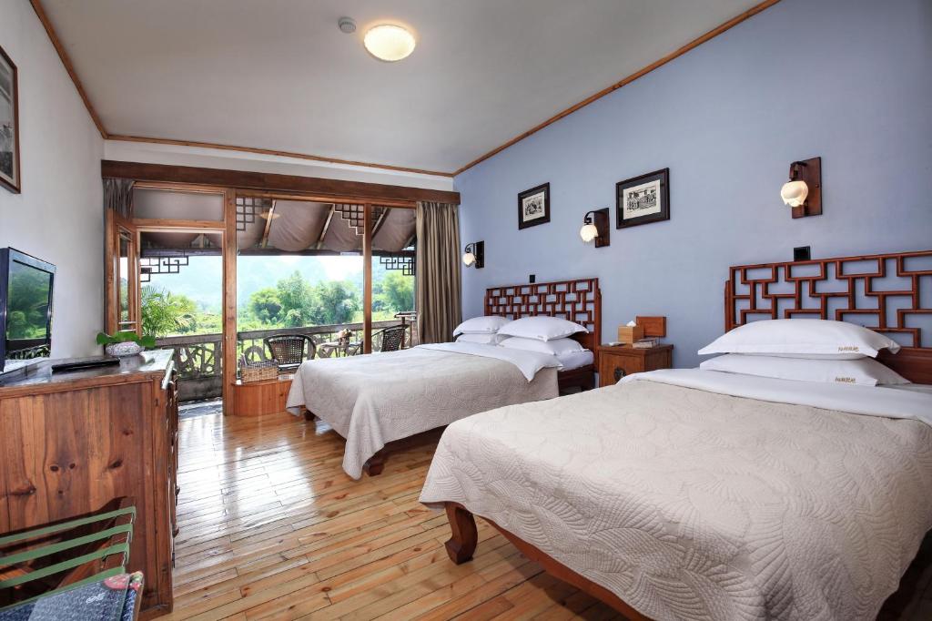 Семейный (Семейный номер с балконом с видом на реку), Yangshuo Mountain Retreat