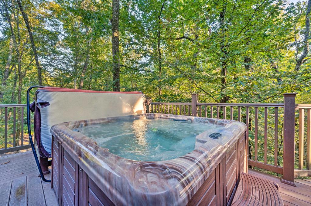 Creekside Cabin with Deck, Hot Tub and Fire Pit! photo 1