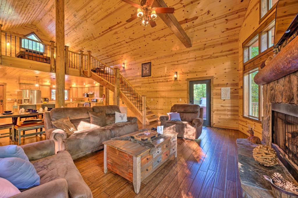 Creekside Cabin with Deck, Hot Tub and Fire Pit! photo 4