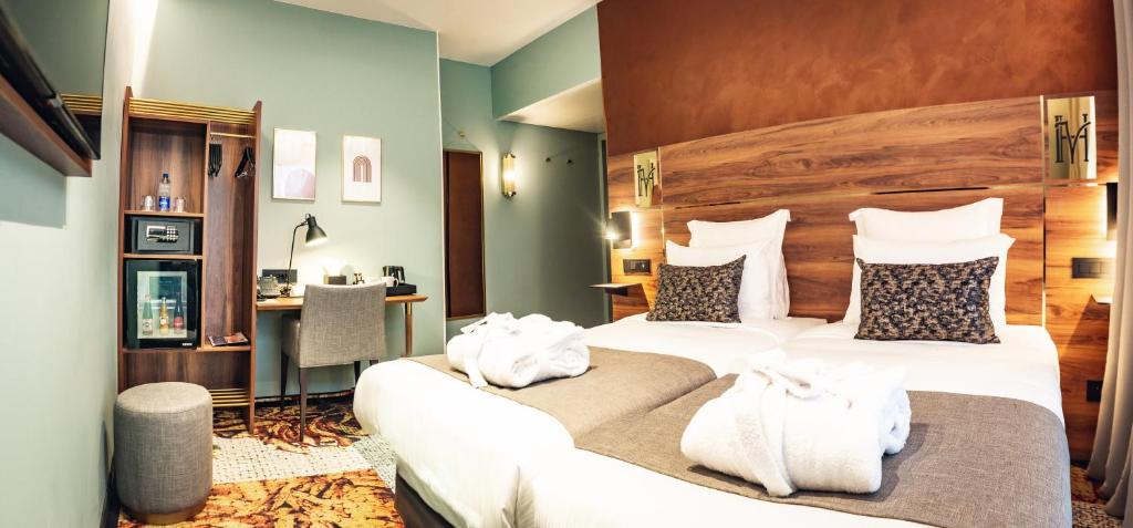 Двухместный (Двухместный номер «Комфорт» с 2 отдельными кроватями), Hôtel des Vosges
