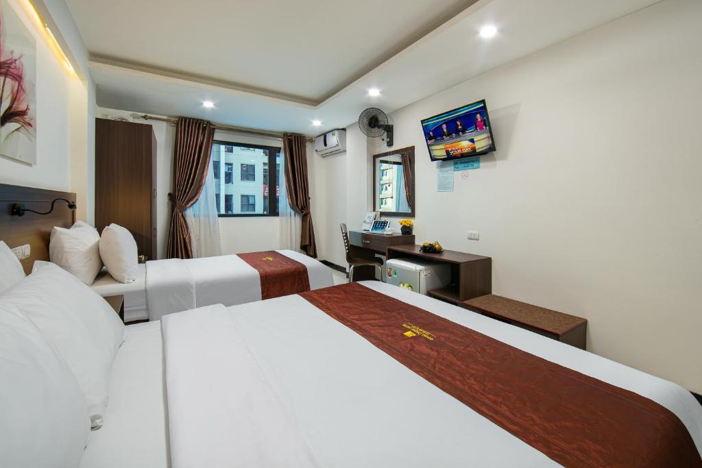 Двухместный (Двухместный номер Делюкс с 1 кроватью или 2 отдельными кроватями), Quang Chung Hotel