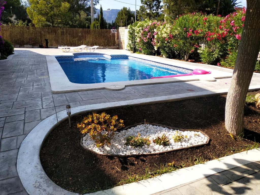 5 bedrooms villa at Calafat 200 m away from the beach with sea view private pool and furnished garden