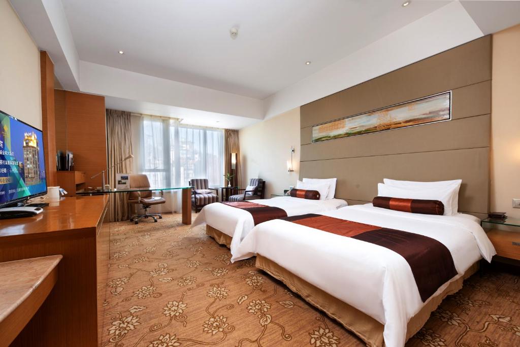 Двухместный (Двухместный номер Делюкс с 2 отдельными кроватями), Jinling Hotel Wuxi