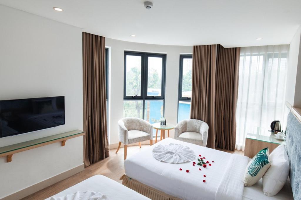 Двухместный (Двухместный номер Делюкс с 2 отдельными кроватями), My Villa Hotel - Airport