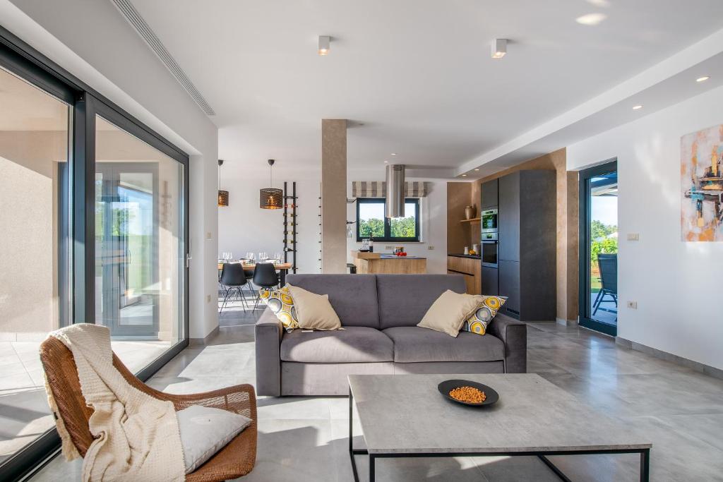 Spacious New design Villa Vitis Vitae, private pool ,1400m2 garden , Central Istria photo 3