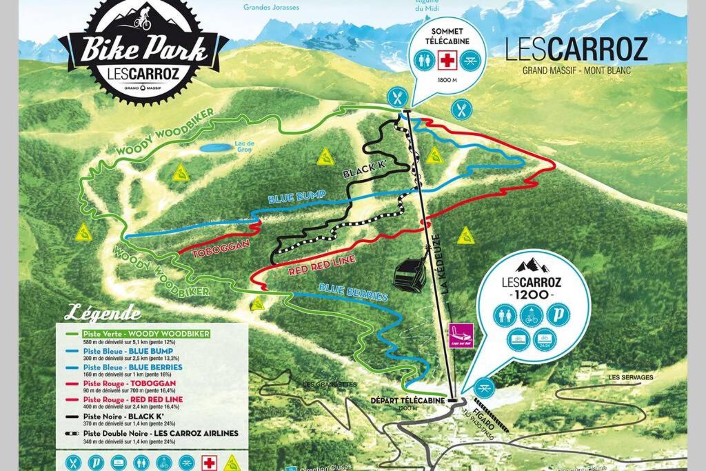 GREEN APPLE CARROZ Duplex WIFI Garage Balcon-Sud Vue Montagne photo 4