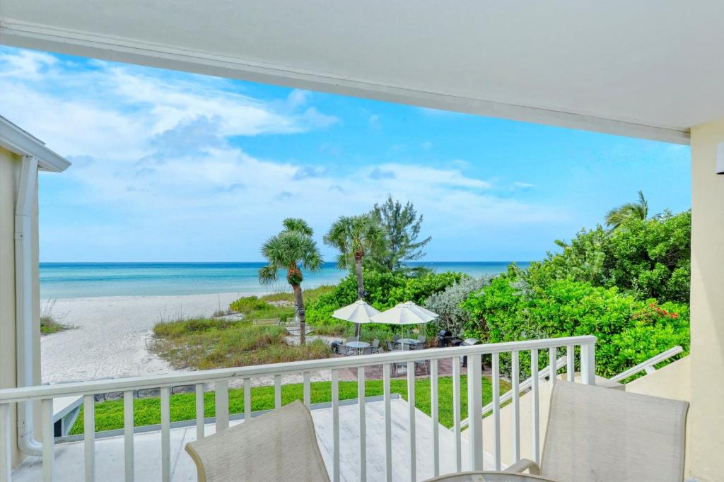 LaPlaya 201C Breathtaking Gulf panorama from this corner end unit with a private stairway to the beach image