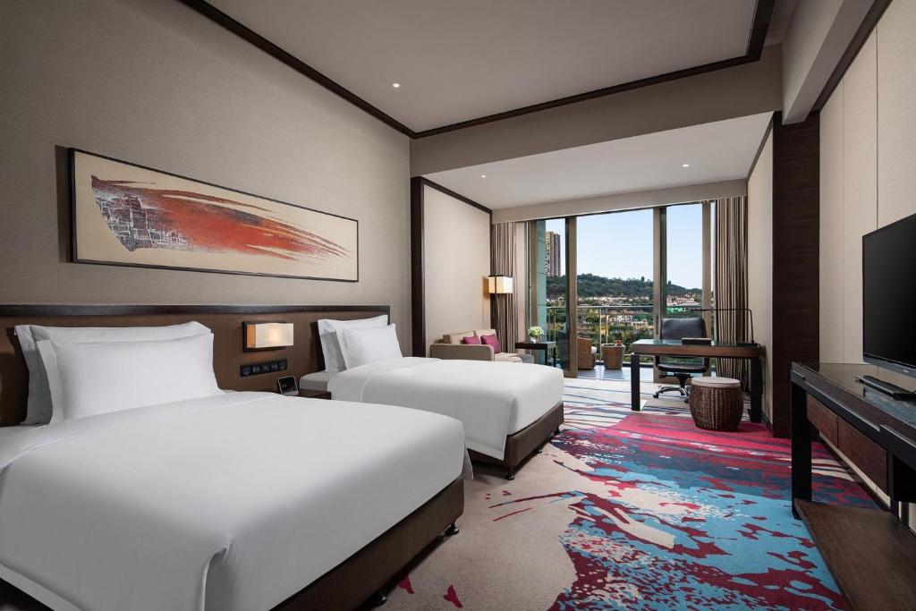 Двухместный (Клубный двухместный номер с 2 отдельными кроватями), Crowne Plaza Chongqing New North Zone