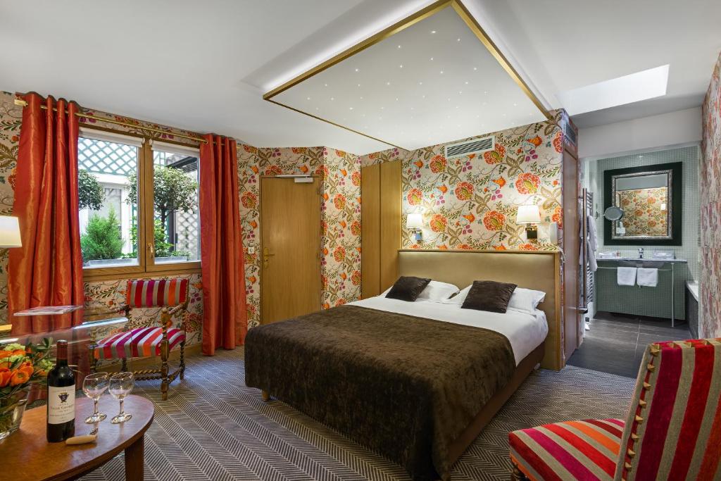 Двухместный (Номер Делюкс с ванной для бальнеотерапии), Hôtel Saint-Paul Rive-Gauche