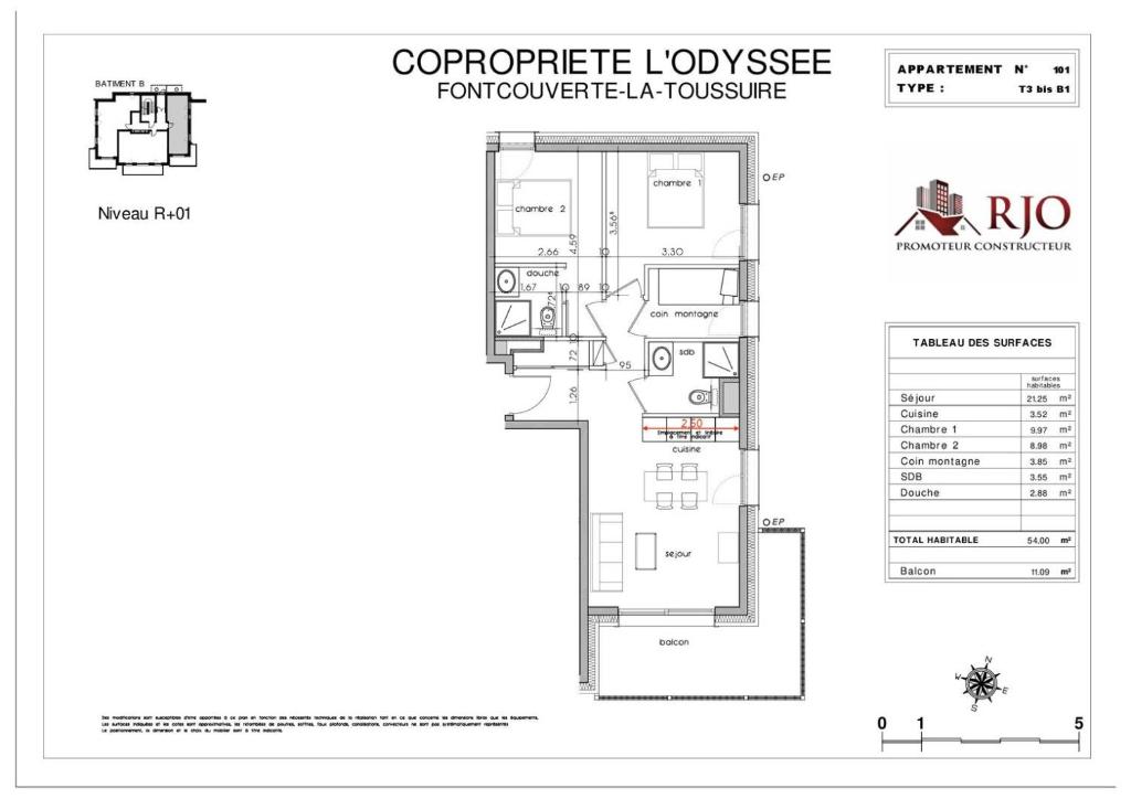 ODYSSEE B101 - Appartement traversant sur les pistes photo 2