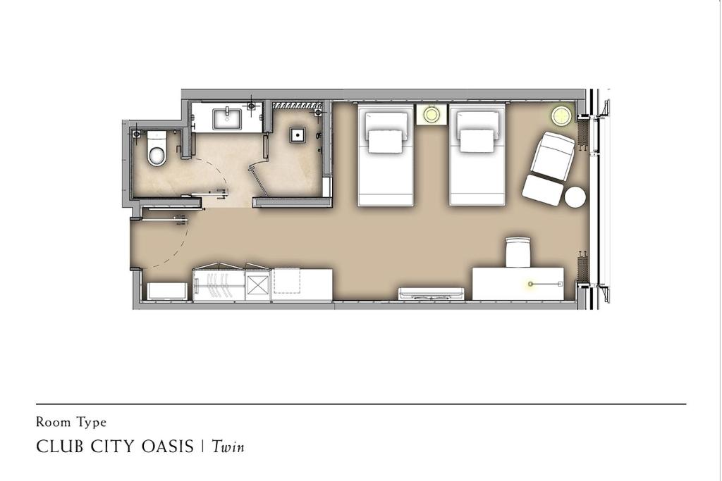 Двухместный (Club City Oasis Twin), Pavilion Hotel Kuala Lumpur Managed by Banyan Tree
