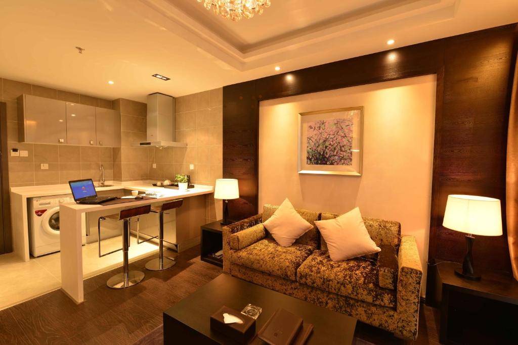 Двухместный (Двухместный номер Делюкс с 2 отдельными кроватями), Chengdu Jianian CEO Apartment Funian