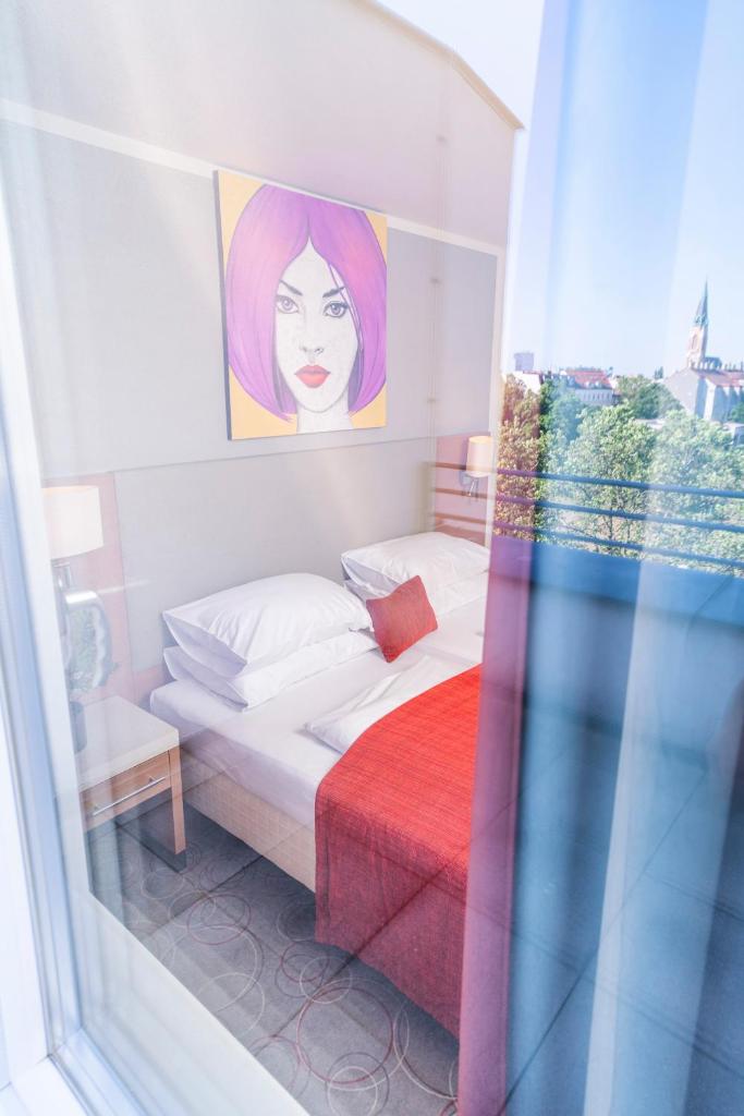 Двухместный (Двухместный номер Делюкс с 1 кроватью и балконом), FourSide Hotel & Suites Vienna