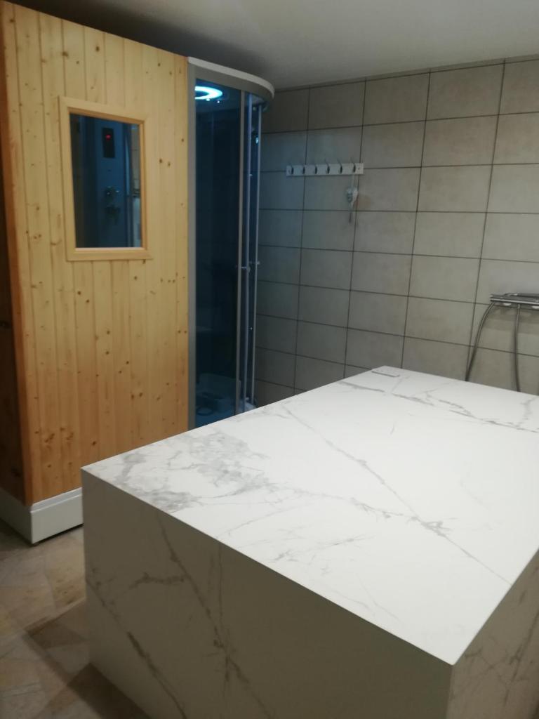 appartement avec Jacuzzi hammam sauna privatisé au rez de chaussée ds maison à Voglans à 2 kilomètres du lac du bourget en Savoie entre Chambéry et Aix les Bains cure thermale photo 4