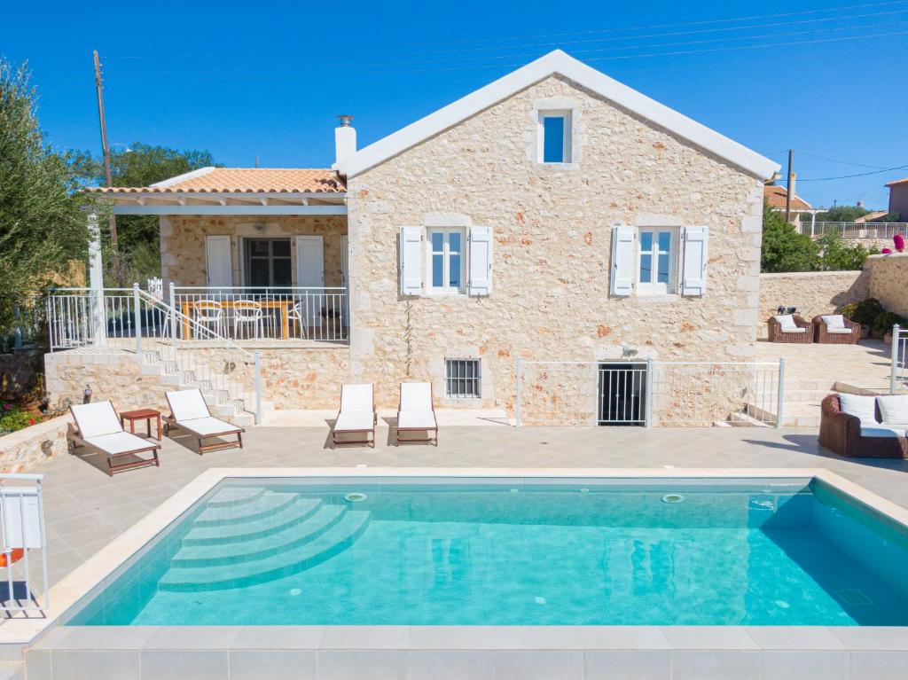 Fiscardo Luxury Stone Villa Alex ,with sunset view! photo 2