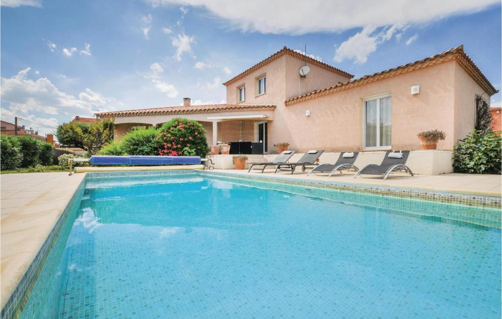 Stunning Home In Villelongue With 4 Bedrooms, Wifi And Private Swimming Pool