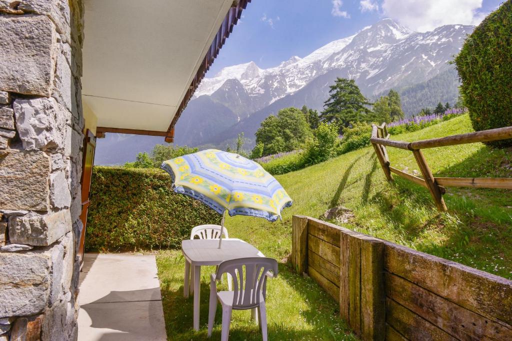 Appartement d'une chambre a Les Houches a 30 m des pistes avec piscine partagee et jardin amenage