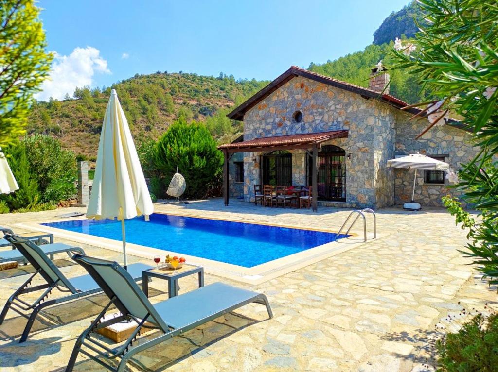 Villa Kayakoy 4 - Private Authentic Stone Villa