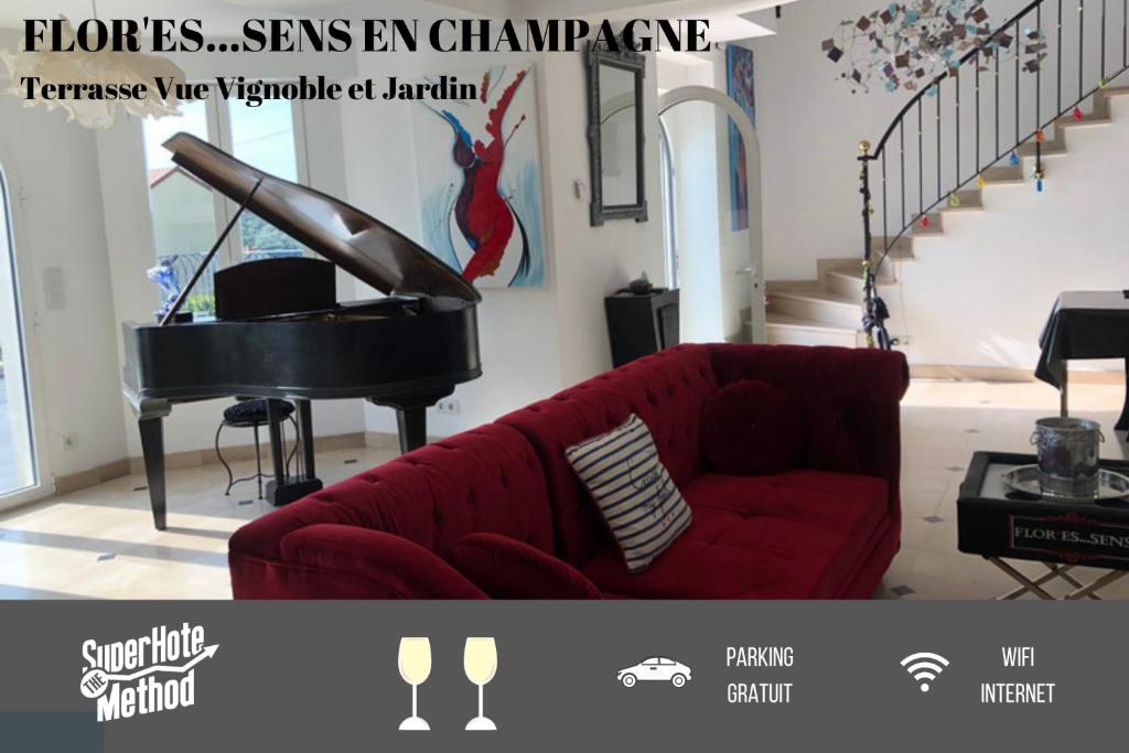 FLORESSENS EN CHAMPAGNE Terrasse privative sur le vignoble