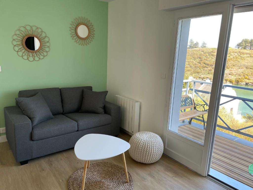 Appartement T3 vue mer Sauzon balcon et parking privé photo 2