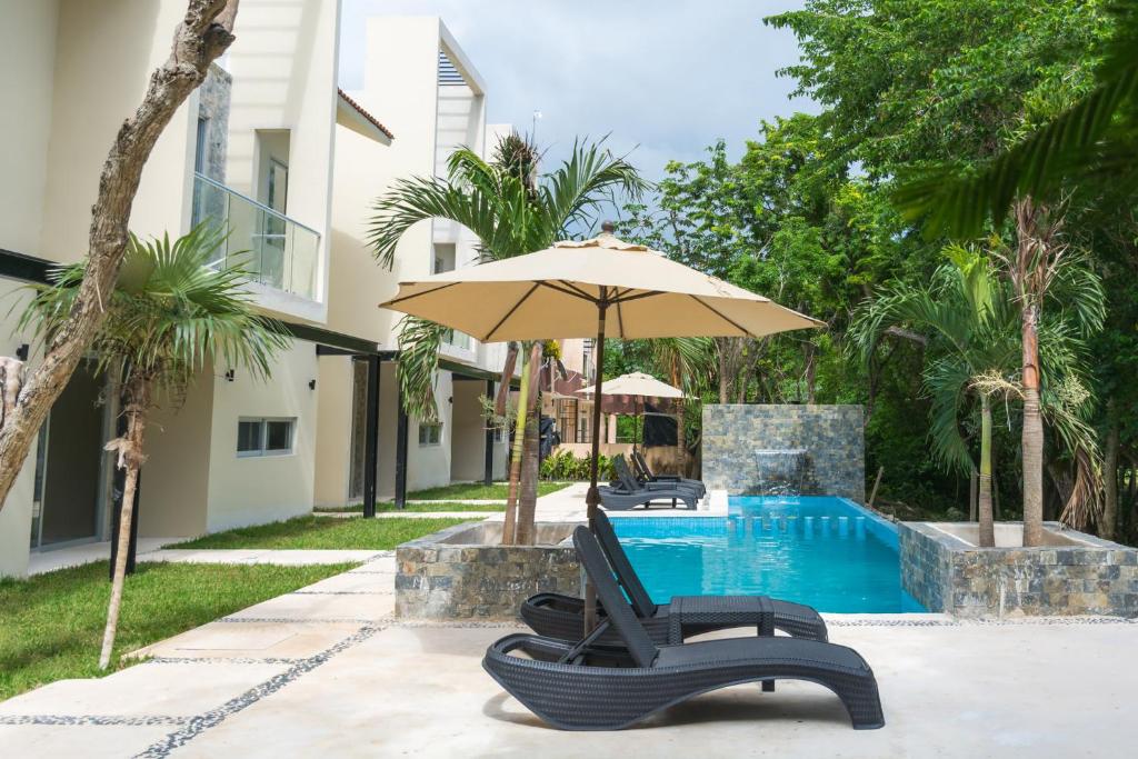 Estudio en Puerto Aventuras con alberca # 202