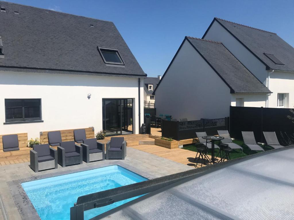 Maison 10 pers en bord de mer avec piscine chauffée toute l'année, spa et hamman photo 4