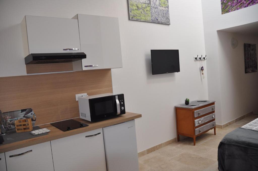 Studio avec terrasse privative et piscine photo 4