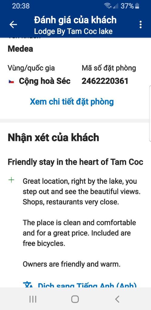 Lodge By Tam Coc lake