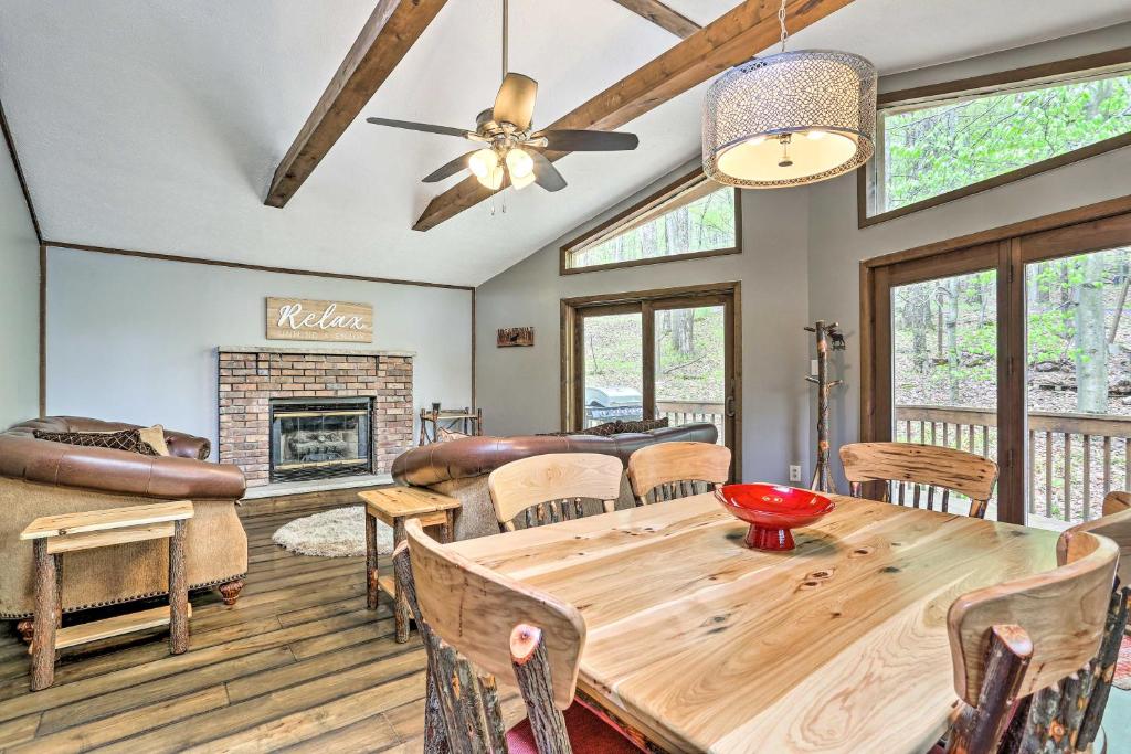 Pocono Cabin with Fire Pit, Walk to Lake and Beach!