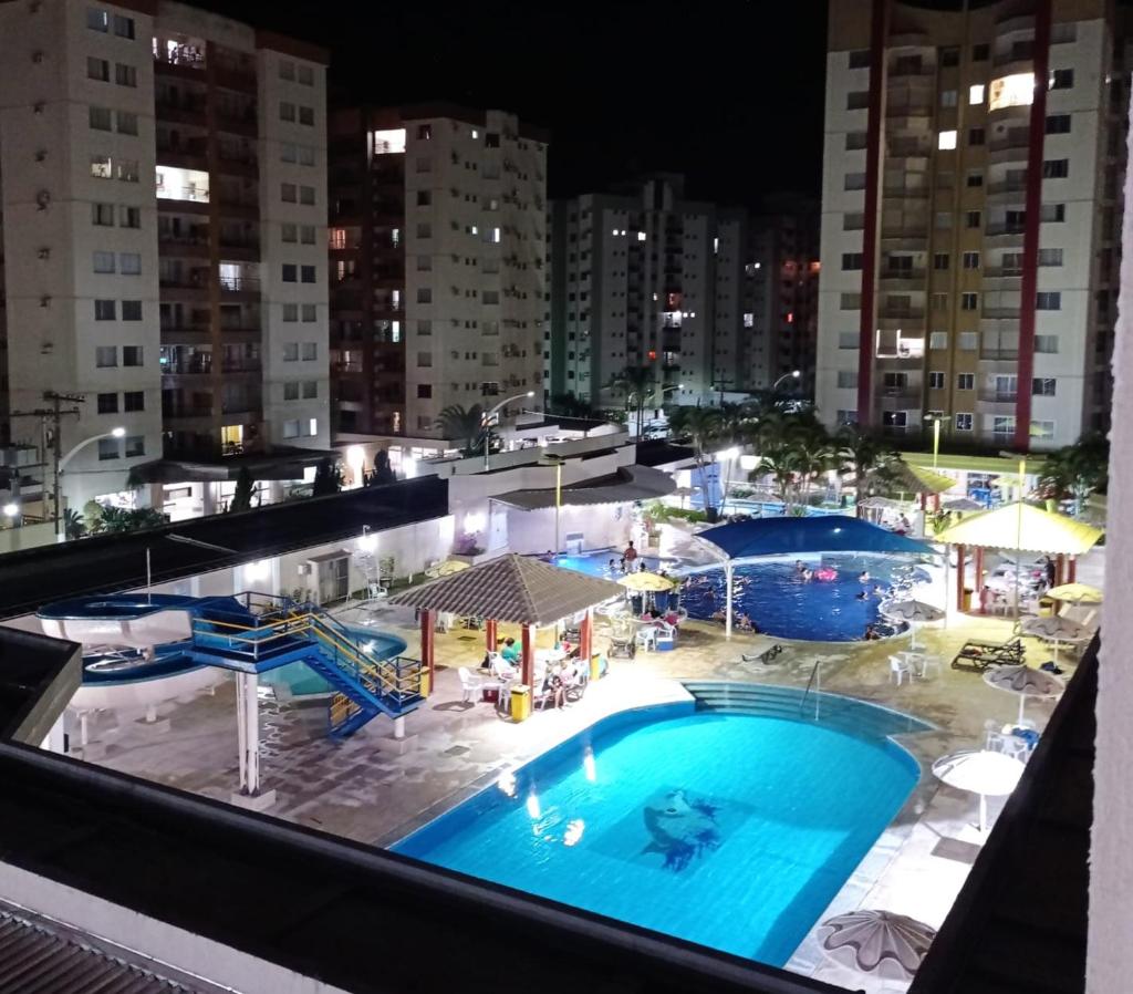 Privê das Thermas 01 - Ar Split nos 2 quartos, ventilador na sala, purificador Soft gelada natural