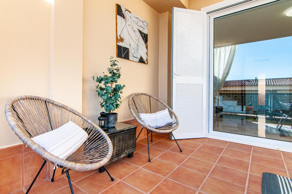 Townhouse Playa with panoramic sea view, pool, BBQ - Tap to explore photos