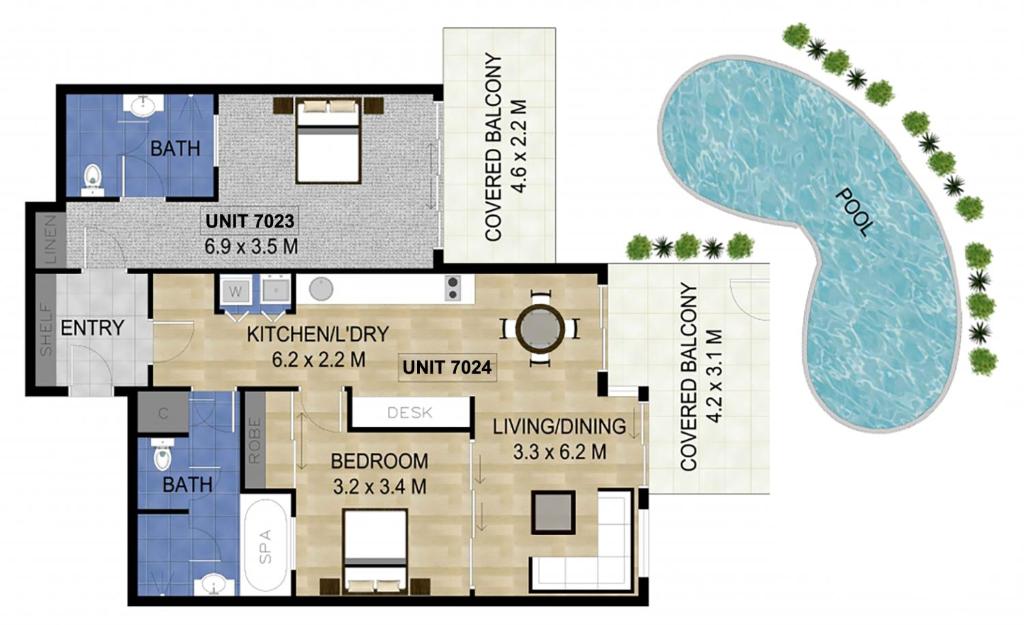 Salt&Pepper Sanctuary - Plunge Pool Resort Apartment by uHoliday - 2BR, 1BR and Studio Hotel Room configurations available photo 4