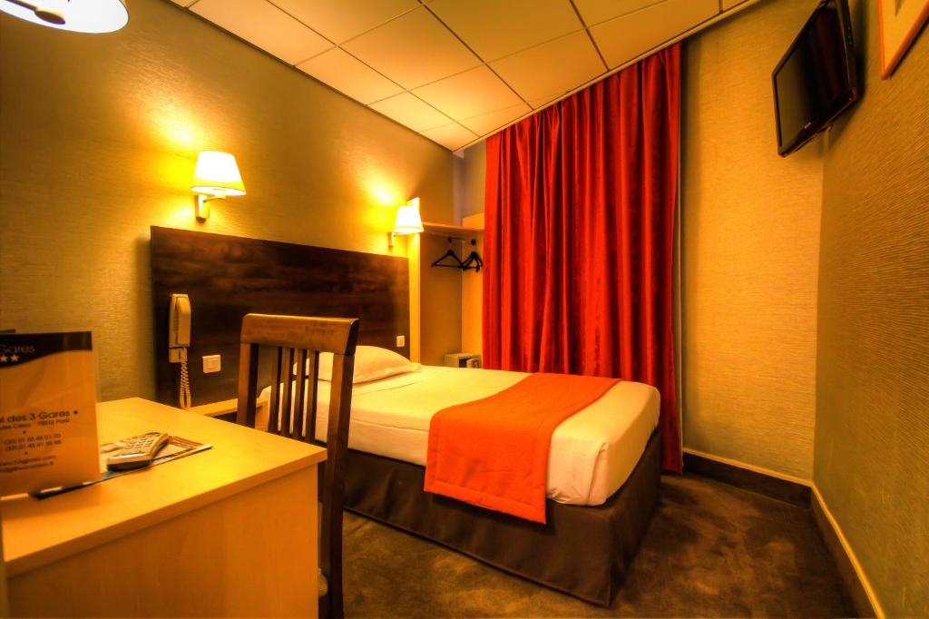 Одноместный (Одноместный номер с душем), Hôtel Des Trois Gares