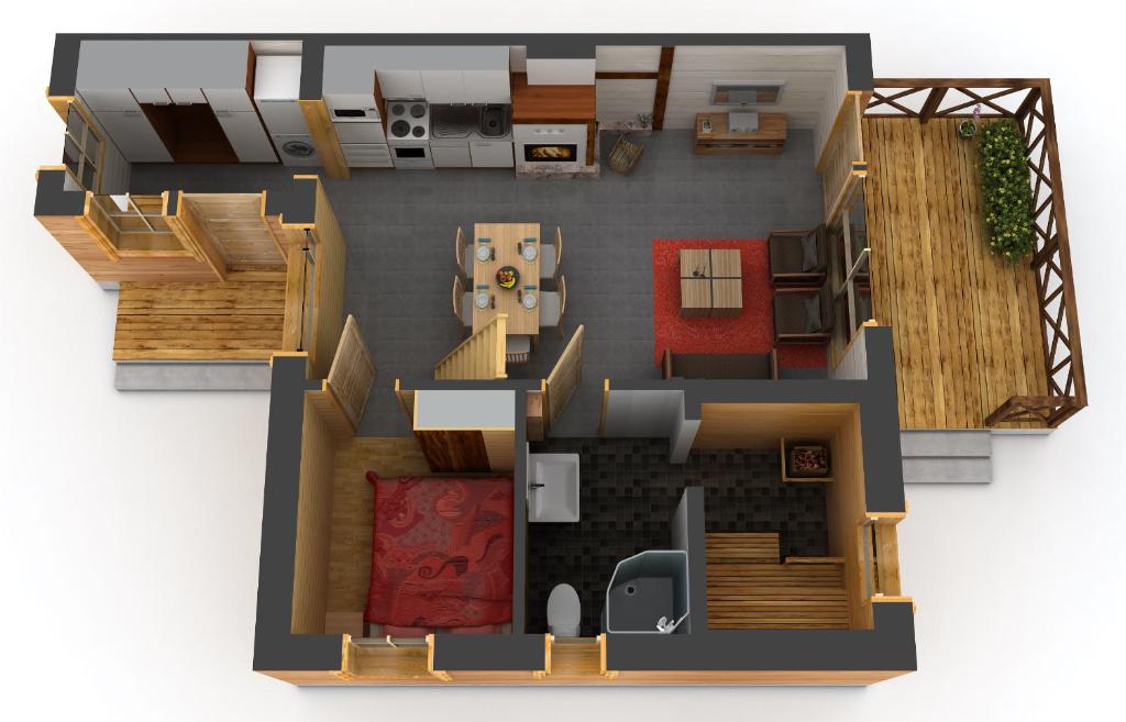 Апартаменты (Апартаменты с 1 спальней и сауной), Vuokatinmaa Holiday Apartments