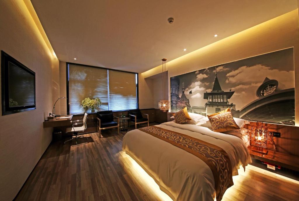 Двухместный (Двухместный номер Делюкс с 1 кроватью), Harbin Kai Rui Hotel