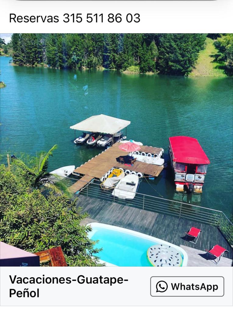 Finca Santa Monica Guatape Privada Lujosa Piscina Jacuzzi Sauna muelle Represa jetski planchon photo 4