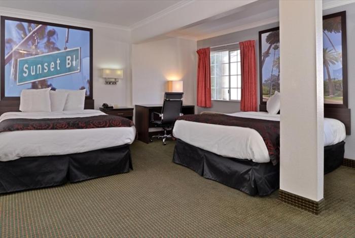 Четырехместный (Номер с 2 кроватями размера «queen-size»), Americas Best Value Inn Hollywood