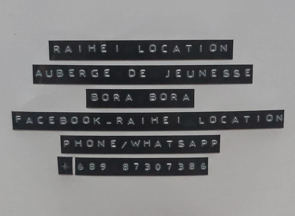 Raihei Auberge de jeunesse Chez l'habitant à Bora Bora photo 1