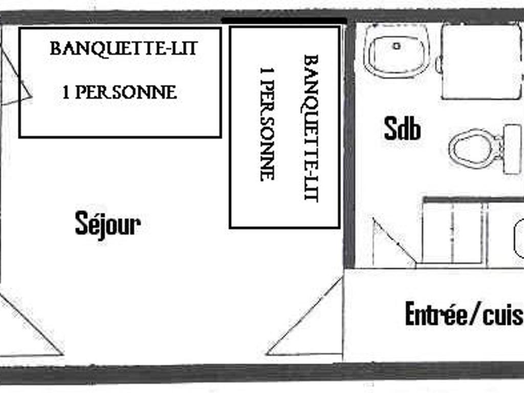 Studio La Plagne, 1 pièce, 2 personnes - FR-1-455-117 photo 3