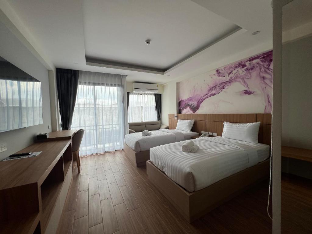 The Square Hotel เดอะสแควร์โฮเทลนครพนม Room Type - Standard Twin Room- Non Smoking